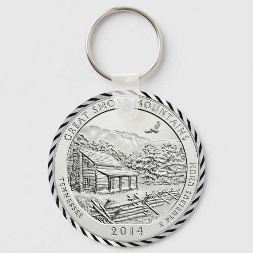 GREAT SMOKY MOUNTAINS COIN KEYCHAIN