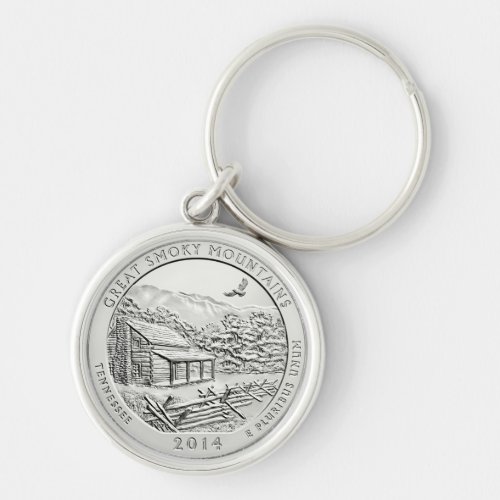 GREAT SMOKY MOUNTAINS COIN KEYCHAIN