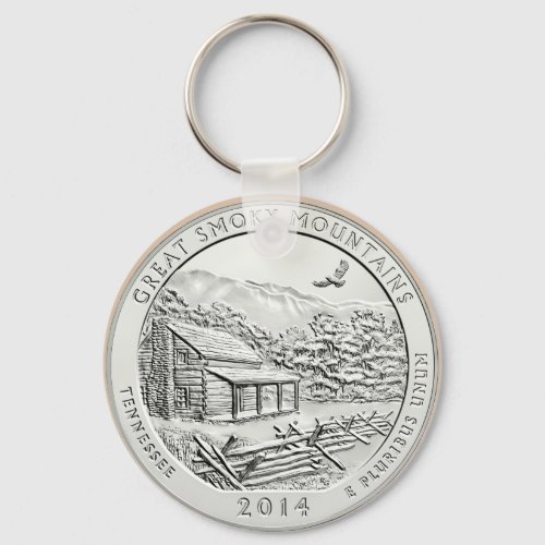 GREAT SMOKY MOUNTAINS COIN   KEYCHAIN