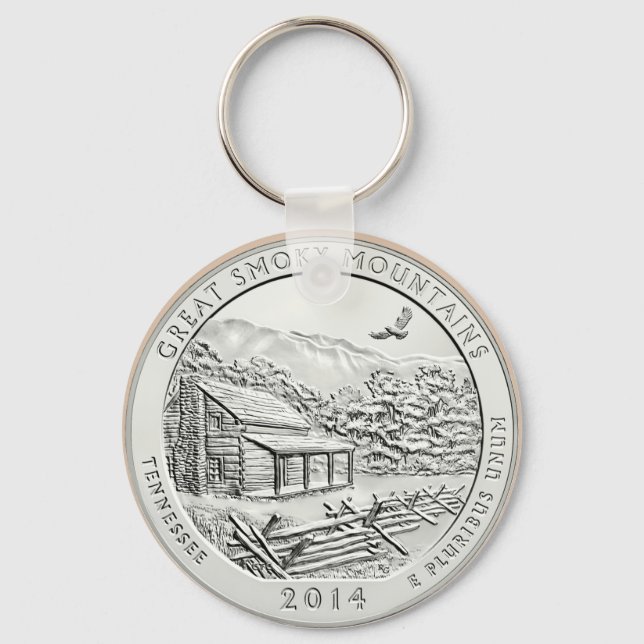 GREAT SMOKY MOUNTAINS COIN   KEYCHAIN (Front)