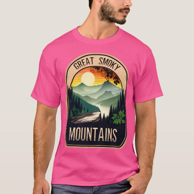 Great Smoky Mountains Design Active T-Shirt (Front)