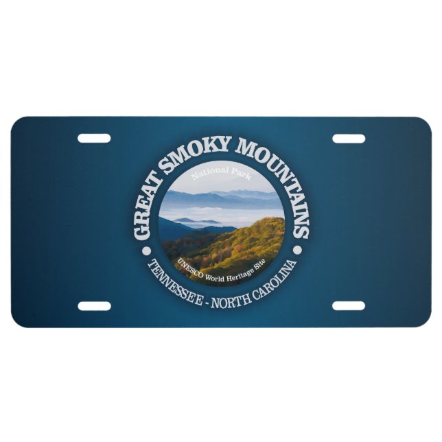 Great Smoky Mountains License Plate (Front)