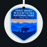 Great Smoky Mountains Metal Ornament<br><div class="desc">A vintage emblem illustration for the Great Smoky Mountains National Park repurposed! Personalize the back with a trip date or message.  And, , , ,  you can keep the emblem image on the back or delete it.</div>