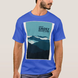 Great Smoky Mountains Minimal Travel Illustration T-Shirt