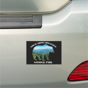 Great Smoky Mountains National Park Bear Camping Car Magnet