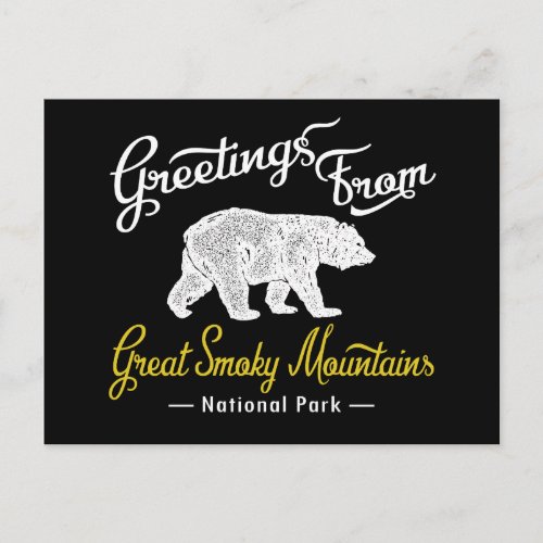 Great Smoky Mountains National Park Bear Postcard