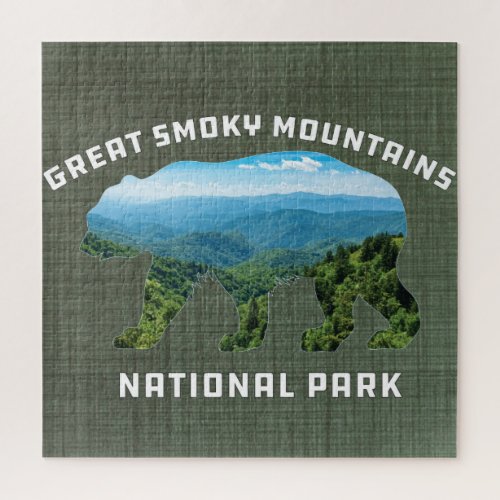 Great Smoky Mountains National Park bear souvenir Jigsaw Puzzle