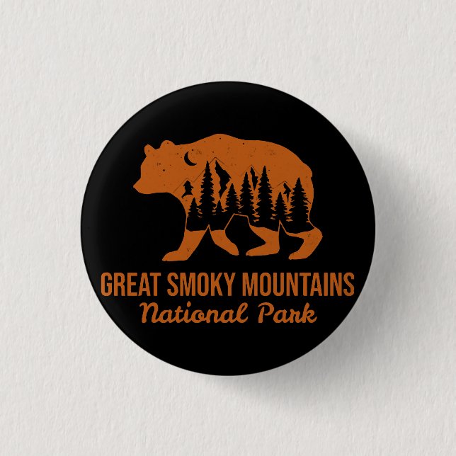 GREAT SMOKY MOUNTAINS NATIONAL PARK  BUTTON (Front)
