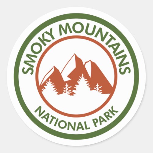 Great Smoky Mountains National Park Classic Round Sticker