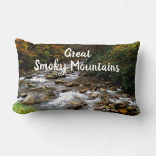 Great Smoky Mountains National Park Creek/River Lumbar Pillow