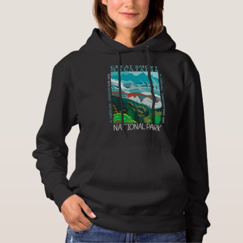  Great Smoky Mountains National Park Distressed  Hoodie