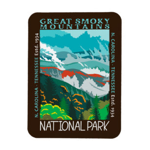  Great Smoky Mountains National Park Distressed  Magnet
