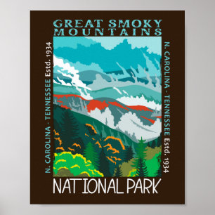 Great Smoky Mountains National Park Distressed Poster