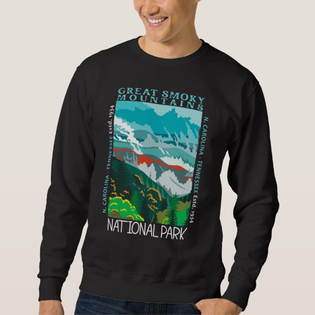  Great Smoky Mountains National Park Distressed Sweatshirt (Front)