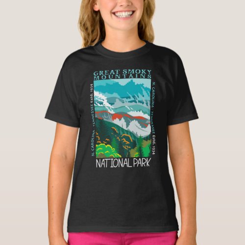  Great Smoky Mountains National Park Distressed  T_Shirt