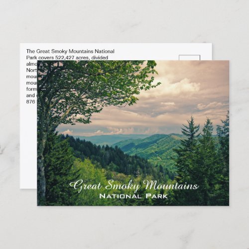 Great Smoky Mountains National Park Facts Postcard