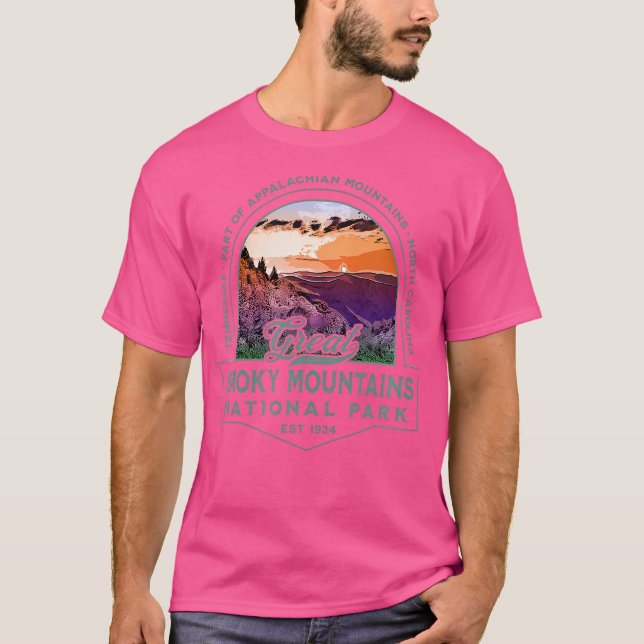 Great Smoky Mountains National Park Hiking Camping T-Shirt (Front)