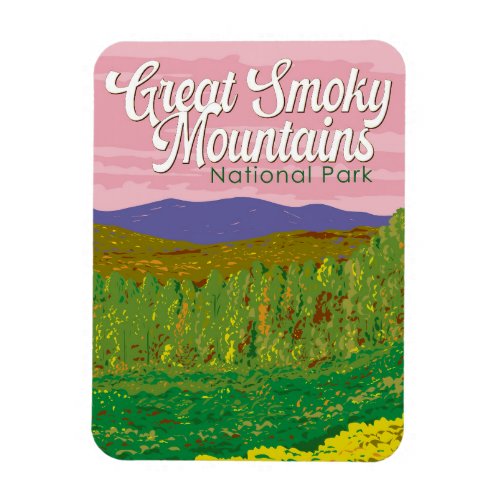 Great Smoky Mountains National Park Illustration Magnet