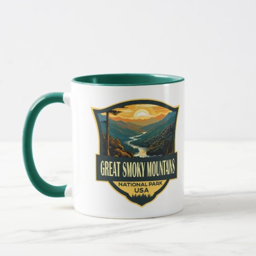 Great Smoky Mountains National Park Illustration Mug