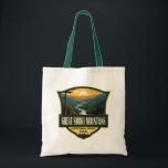 Great Smoky Mountains National Park Illustration Tote Bag<br><div class="desc">Great Smoky Mountains vector artwork design. The park encompasses lush forests and an abundance of wildflowers that bloom year-round.</div>