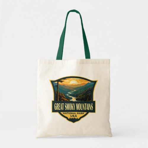 Great Smoky Mountains National Park Illustration Tote Bag