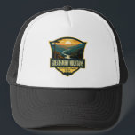 Great Smoky Mountains National Park Illustration Trucker Hat<br><div class="desc">Great Smoky Mountains vector artwork design. The park encompasses lush forests and an abundance of wildflowers that bloom year-round.</div>