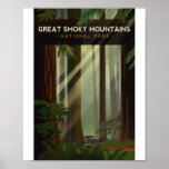 Great Smoky Mountains National Park Litho Artwork Poster