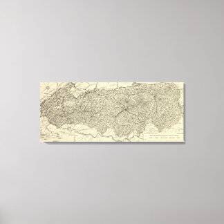 Great Smoky Mountains National Park Map Canvas Print