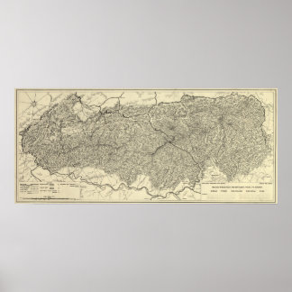 Great Smoky Mountains National Park Map Poster