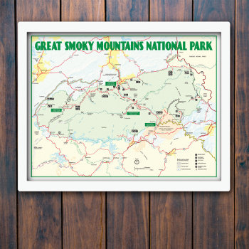 Great Smoky Mountains National Park Map Poster by whereabouts at Zazzle
