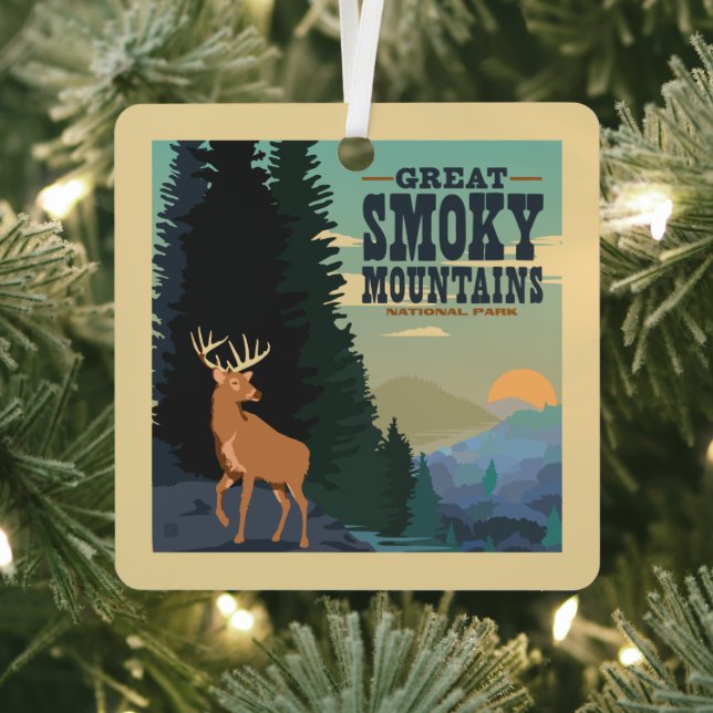 Great Smoky Mountains National Park Metal Ornament (Insitu)