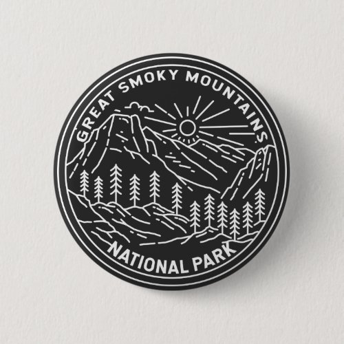  Great Smoky Mountains National Park Monoline  Button