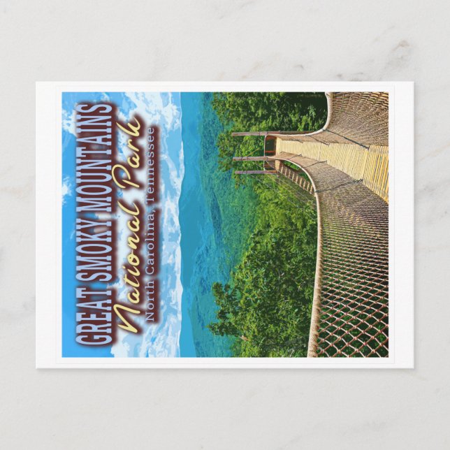 GREAT SMOKY MOUNTAINS NATIONAL PARK - NC - TN POSTCARD (Front)