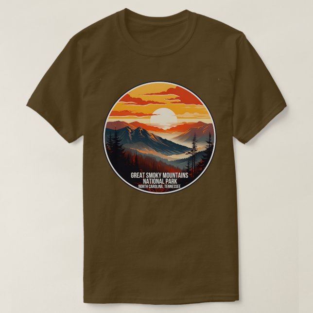 Great Smoky Mountains National Park North olina T-Shirt (Design Front)