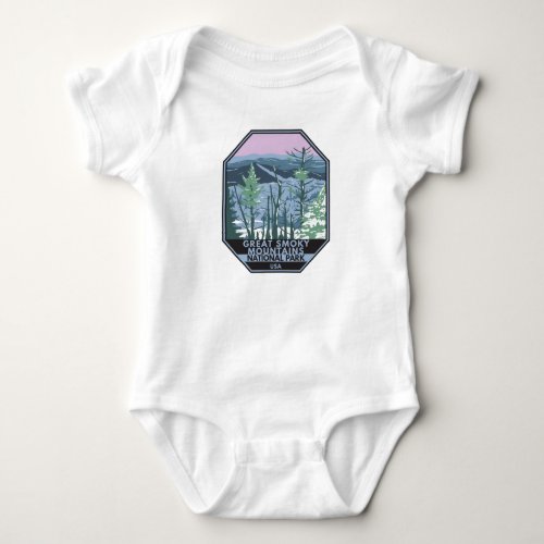  Great Smoky Mountains National Park Retro  Baby Bodysuit