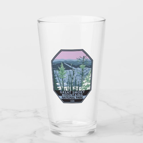  Great Smoky Mountains National Park Retro  Glass