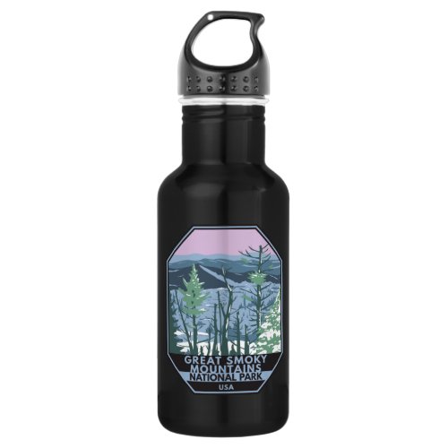  Great Smoky Mountains National Park Retro  Stainless Steel Water Bottle