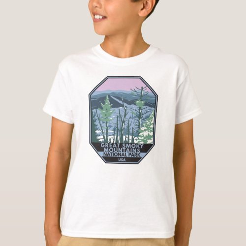  Great Smoky Mountains National Park Retro  T_Shirt