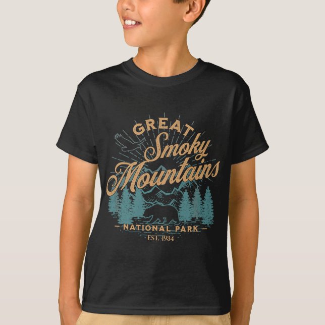 Great Smoky Mountains National Park Souvenir Bear  T-Shirt (Front)