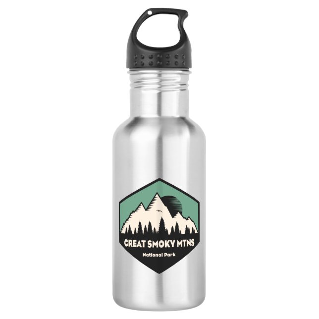 Great Smoky Mountains National Park Stainless Steel Water Bottle (Front)