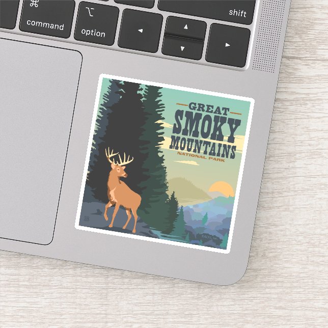 Great Smoky Mountains National Park Sticker (Detail)