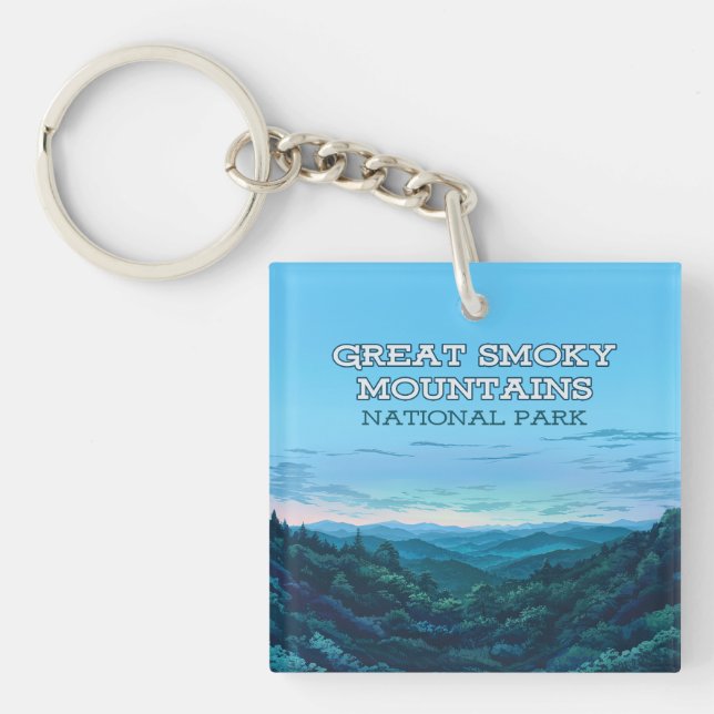 Great Smoky Mountains National Park Tennessee Keychain (Front)