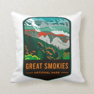 Great Smoky Mountains National Park Throw Pillow