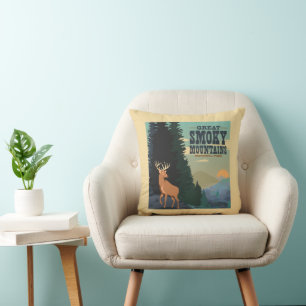 Great Smoky Mountains National Park Throw Pillow