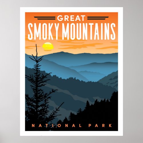 Great Smoky Mountains National Park Travel Poster