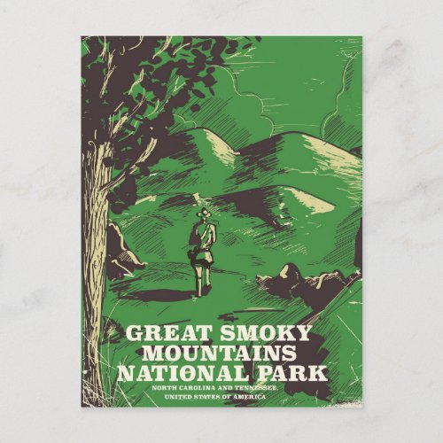 Great Smoky Mountains National Park travel poster Postcard