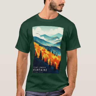 Great Smoky Mountains national park travel poster T-Shirt