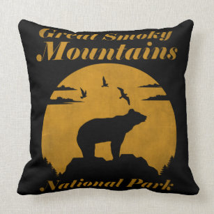 Great Smoky Mountains National Park Usa Bear Throw Pillow