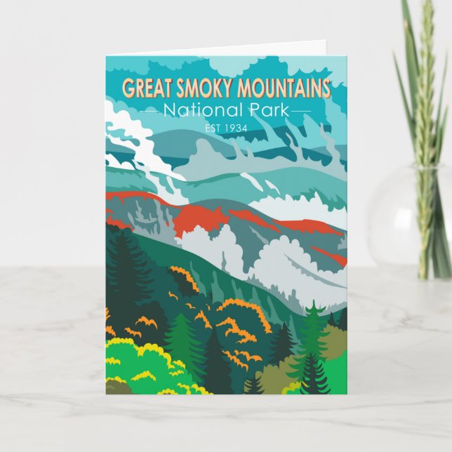  Great Smoky Mountains National Park Vintage Card (Front)
