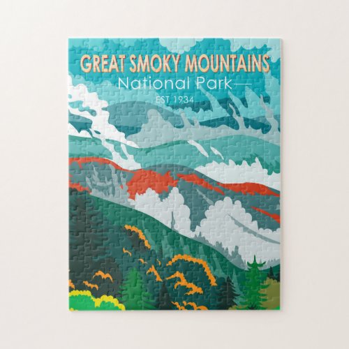  Great Smoky Mountains National Park Vintage Jigsaw Puzzle